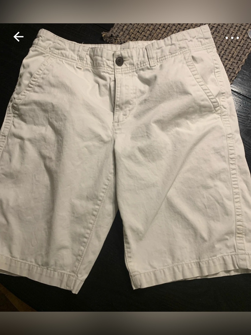 urban pipeline Men's Off-White Cotton Blend Flat Front Shorts size 34W